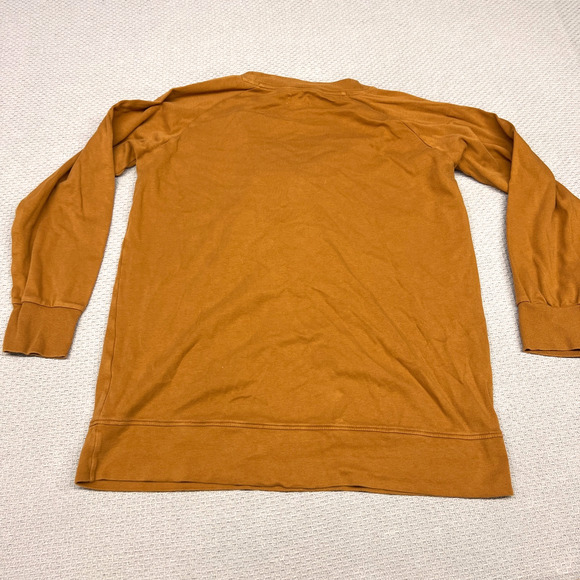 Pact Women's Henley Sweatshirt in Mustard Brown - Picture 2 of 7